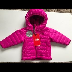 New North Face Baby Girl Reversible Jacket 3-6M